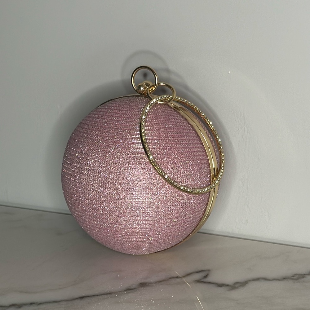 Pink Round Glitter HandBag 🪩